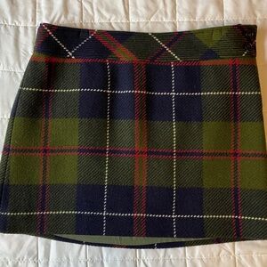 J. Crew plaid wool skirt